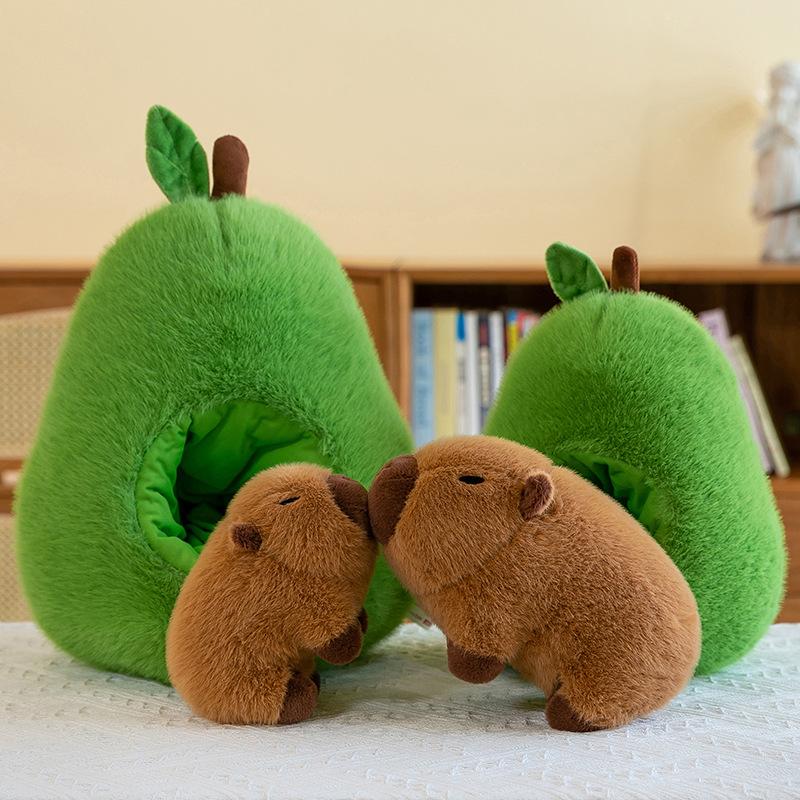 

Creative Avocado Capybara Plush Toy - Stuffed Animal & Ragdoll Gift 35 cm (0.29 kg)