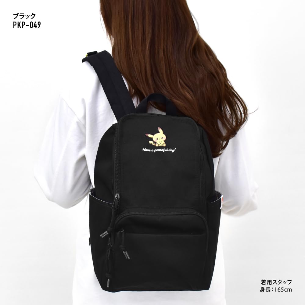 Marimo Craft Poké Piece Pokémon Square Zip Backpack, Black, W27 x H37 x D13cm, PKP-049