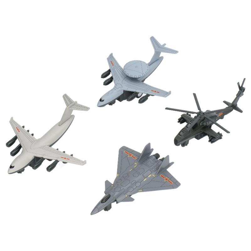 

4pcs Pull Back Airplane Toy Children Boys Alloy Simulated Aircraft Plane Model Birthday Gift Decoration Coating белый