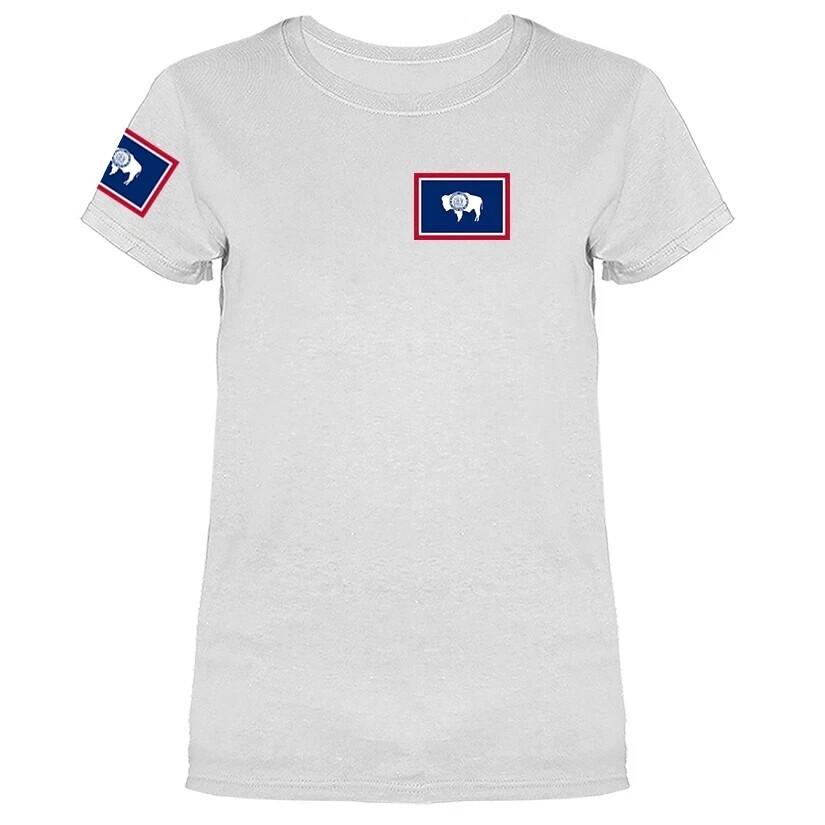 State of Wyoming Flag Crest Women s T-shirt Unisex T-Shirt S