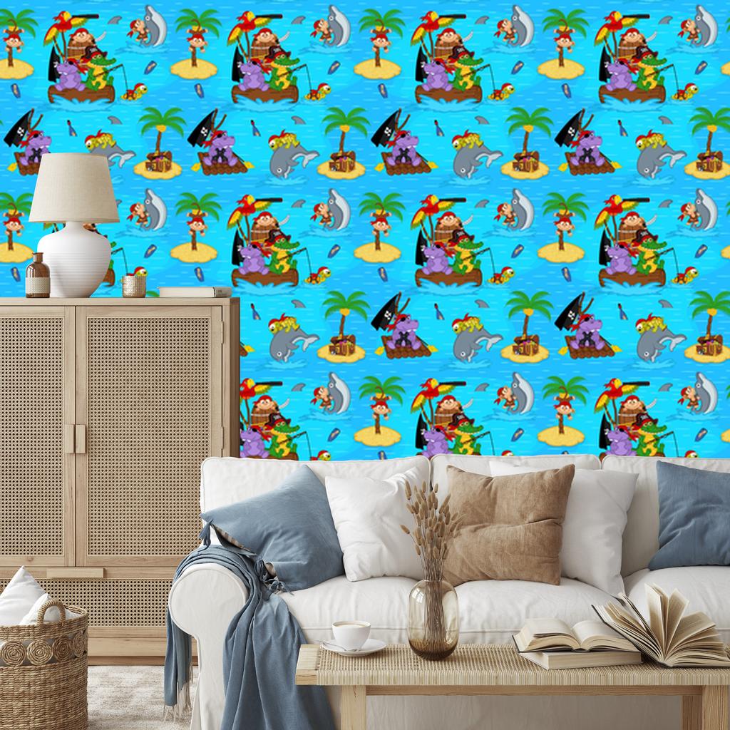 Pirates wallpaper for living room and bedroom 50x1000