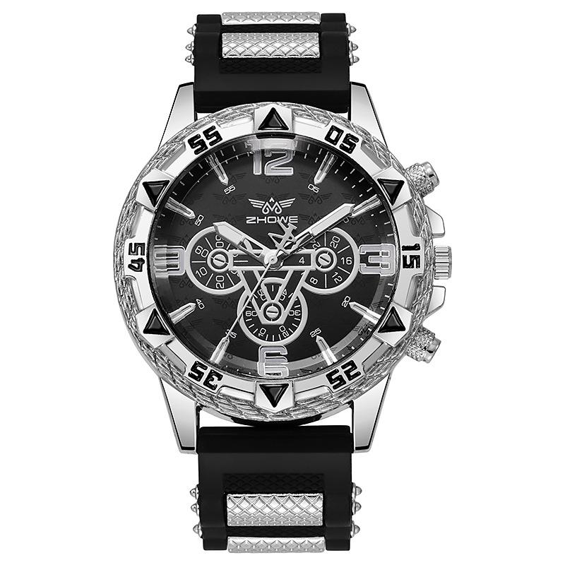 Men s Versatile Quartz Sports Wristwatch with Alloy Case and Large Dial