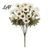 Lifelike Flowers for Indoor Decoration Artificial Daisy Flowers Realistic Plastic Floral Arrangements Reusable Faux Flower Bouquet Fake Decorations