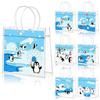 24 st Pingviner Festdekorationer Pingviner Födelsedagsdekoration Pingviner Godispåsar PVC Godispresentpåsar Med Handtag Vinterfest