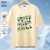 GENIOLAMODE Men's Fun Panda Print Pure Cotton Short Sleeve T-Shirt