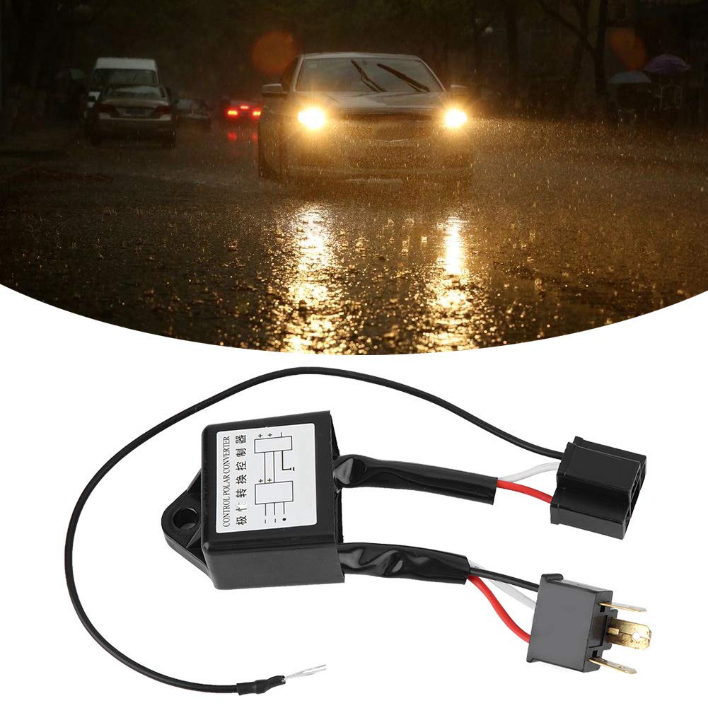 2 LED Negative Converters, Polarity Negative Switch Harness Adapter for H4 Reverse Polarity Converter