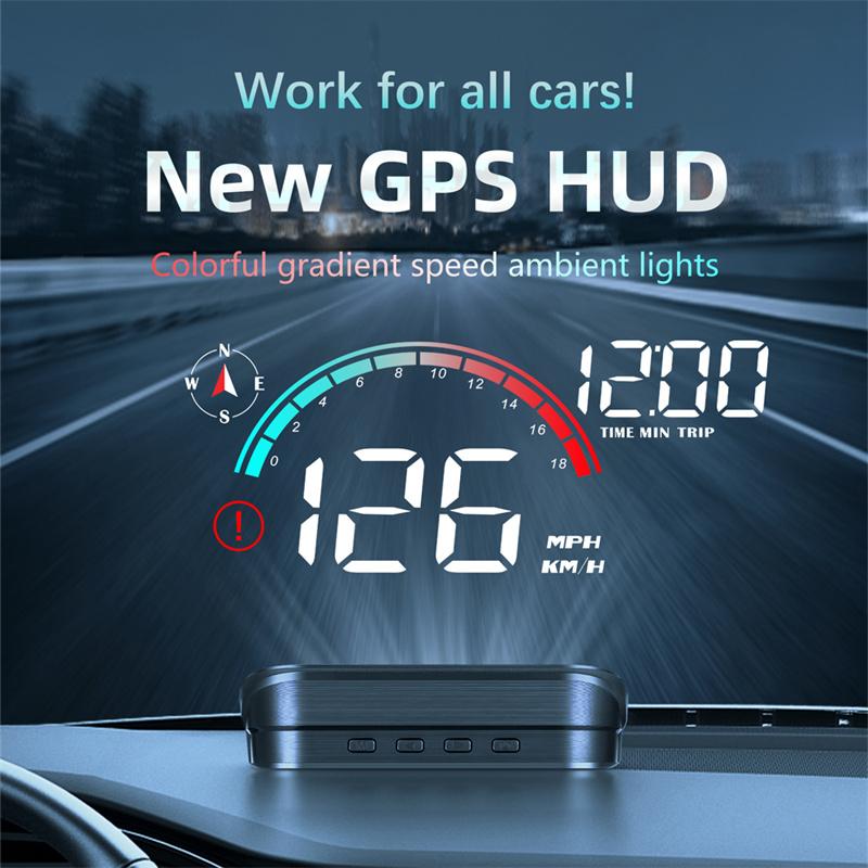 M22 HUD per Auto Head Up Display Universale Digitale GPS Tachimetro HD LCD Proiezione su Vetro Parabrezza Proiettore Per Tutte le Auto
