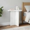 Side Table Set 2 Pcs High Gloss White Ø 39 X 38 Cm Engineered Wood