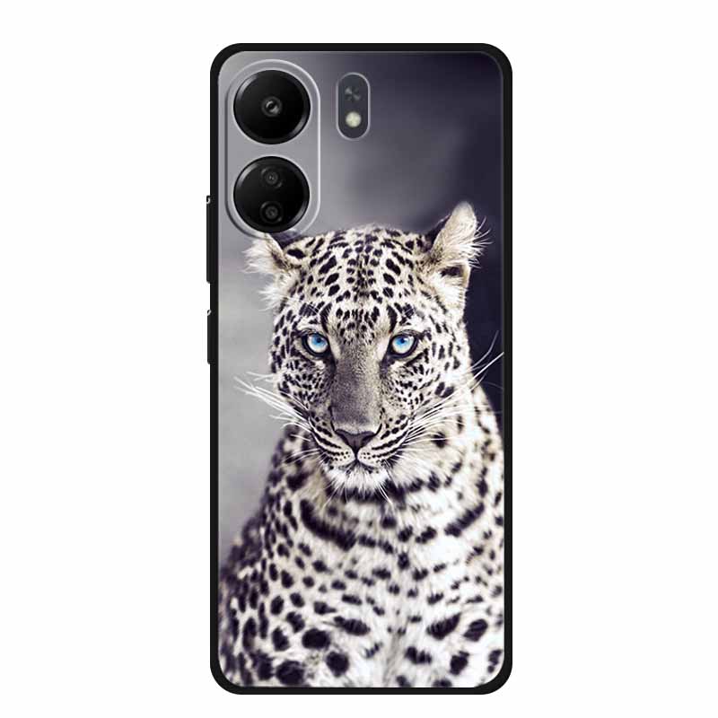 Phone Cases for Redmi 13C 13R Soft Silicone TPU Cover for Xiaomi Redmi13 C R Animal Wolf Funda Vividly Lion Tiger Capa 13 C R