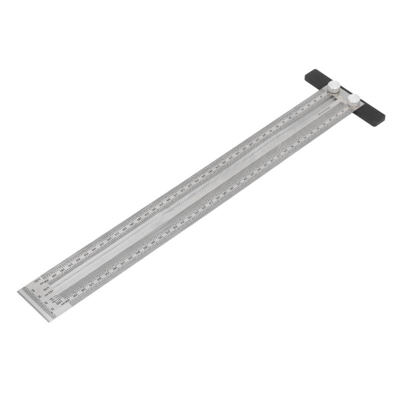 Woodworking Marking T Rulers Positioning Scribing Ruler Gauge Carpenter Measuring Mark Ruler 400mm