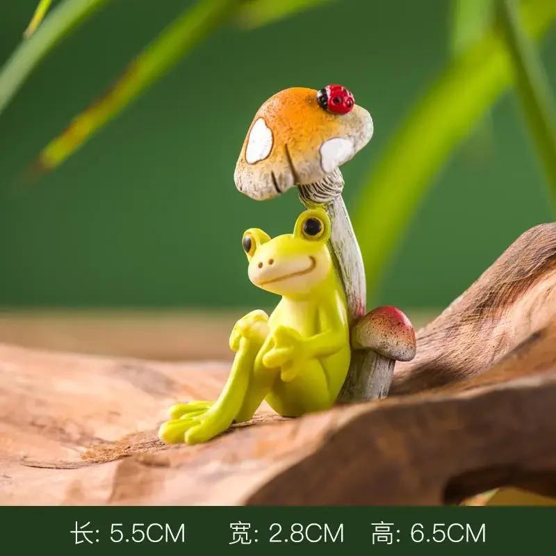 Lustige Froschfiguren aus Kunstharz für Innendekoration zu Hause, Badezimmer-Innendekorationszubehör, personalisiertes Geschenkobjekt, Gartendekor