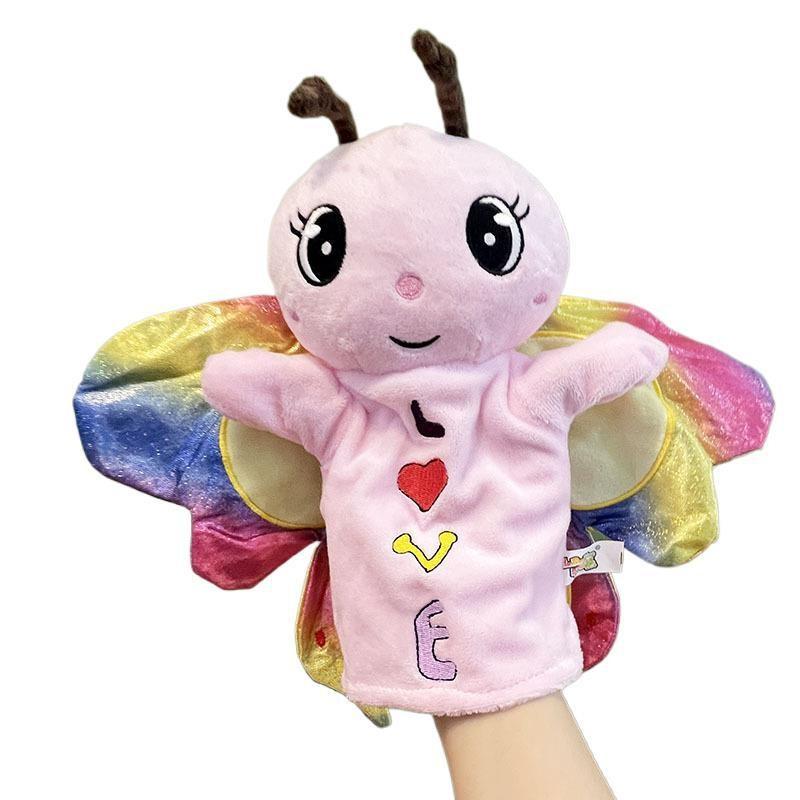 

Плюшевая игрушка-бабочка ручной работы, разноцветная, для родителей и детей, успокаивающая кукла, интерактивная