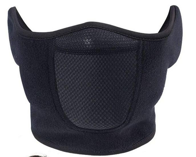 Winter Windproof Fleece Cycling and Ski Mask with Warm Earmuffs