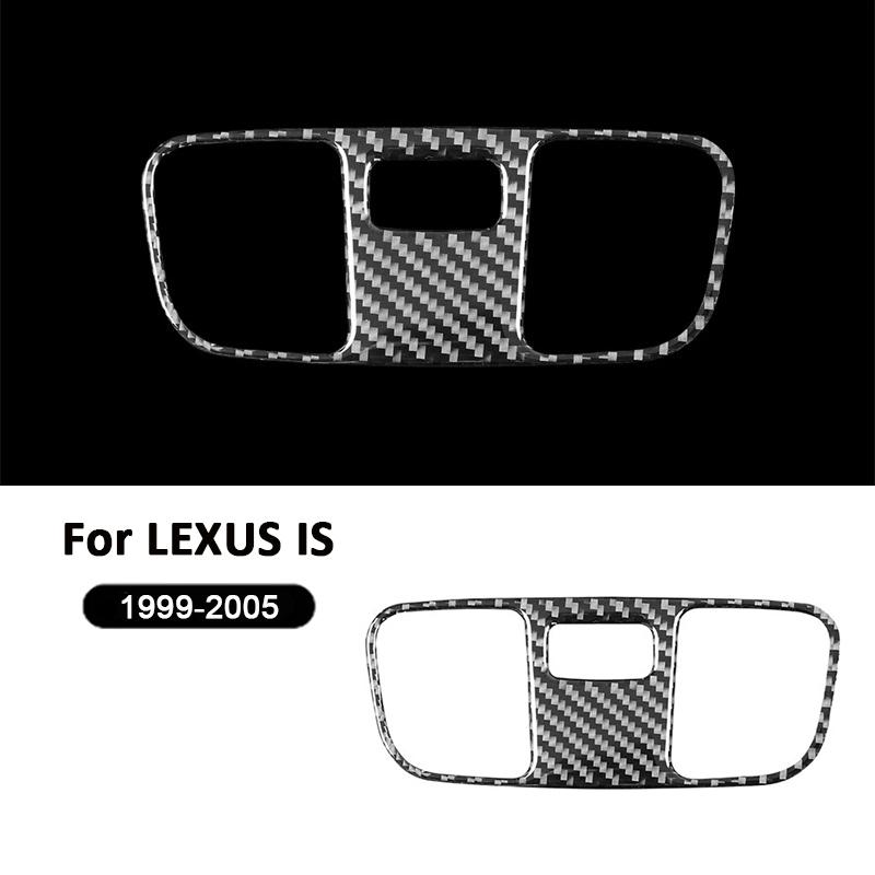 For LEXUS IS 1999-2005 Carbon Fiber Car Reading Light Panel Trim Frame Decoration Sticker Interior Accessories