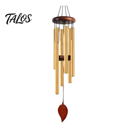 Metal Wind Chime with 6 Aluminum Tubes, Garden Hanging Chimes, Weather Resistant Wind Chimes for Outdoor Garden Patio Decoration