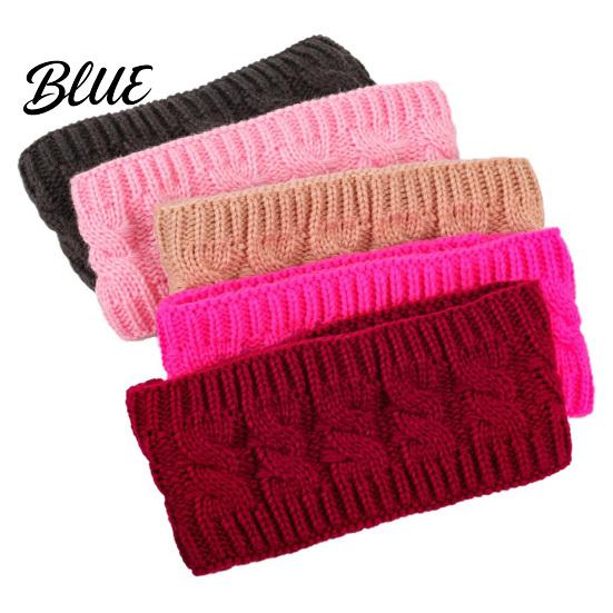 Cold Weather Ear Protection Winter Knitted Headband for Women Soft Fleece Lined Thermal Hair Outdoor Sports Warmer Band Thickened Plush Elastic Band