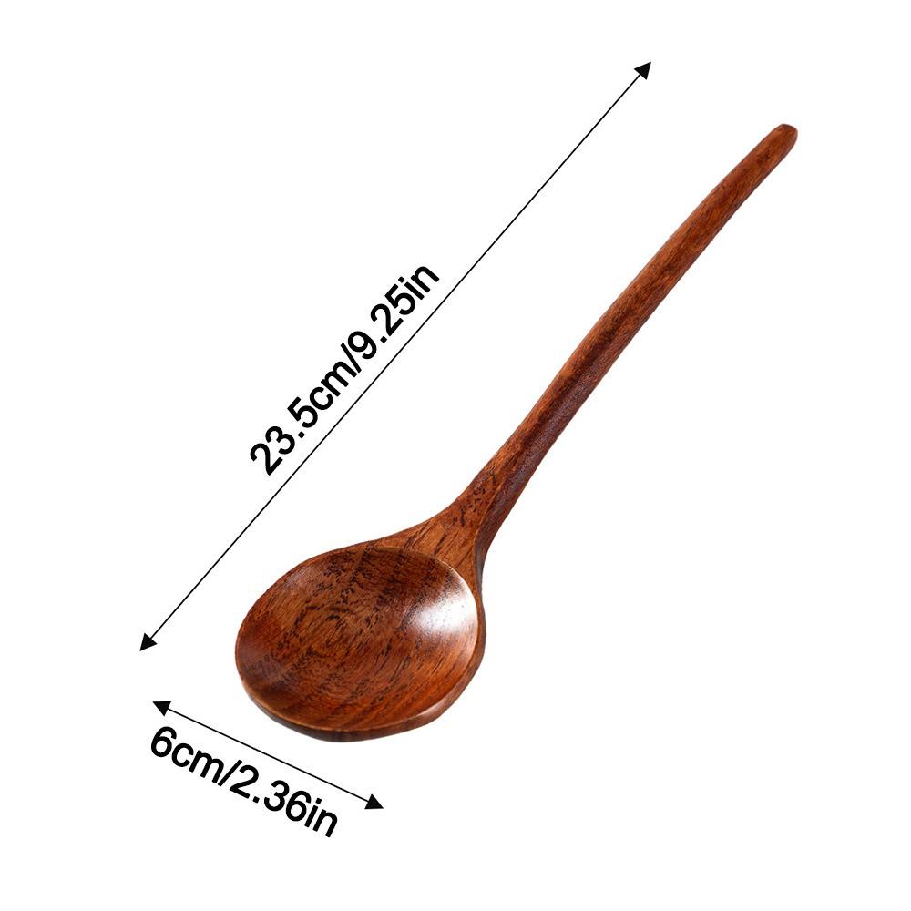 Durable Big Strainer Long-Handled Spoon Wood Handle Anti-scald Wooden Spoon Durable Japanese Spoon Cooking