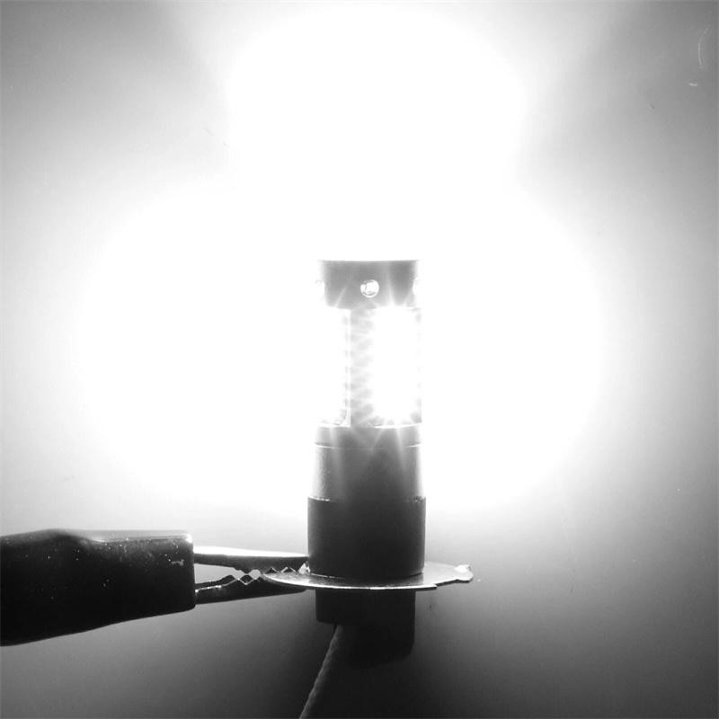 2Pcs Car H3 Led Fog Lights High Power Lamps Daytime Running Light Bulbs Super Bright 6000K White Lamp