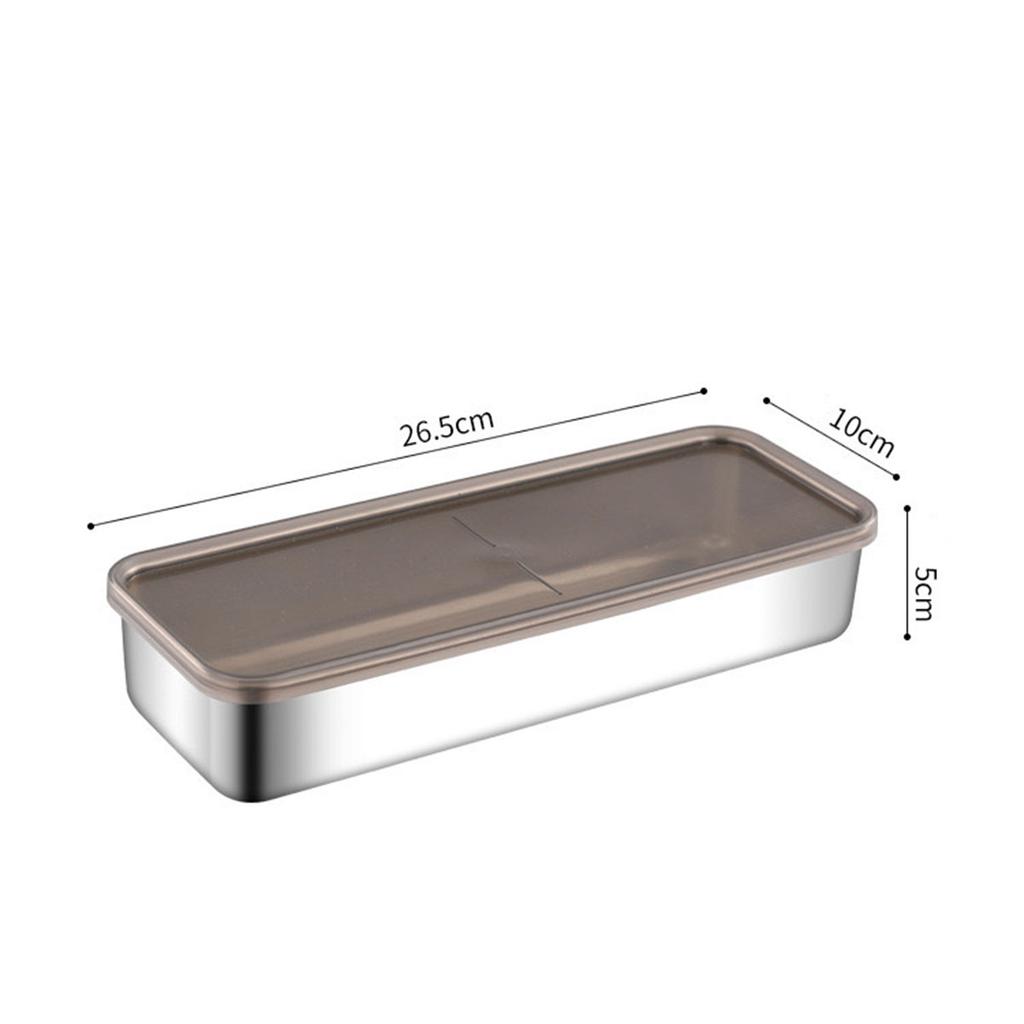 2Pcs Stainless Steel Food Containers Airtight Deli Meat & Cheese Keepers with Smudge-Resistant Lid | Fridge/Freezer Safe Storage