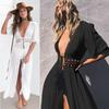 Women's Lace Patchwork Lace-up Long Shawl Cardigan for Bikini