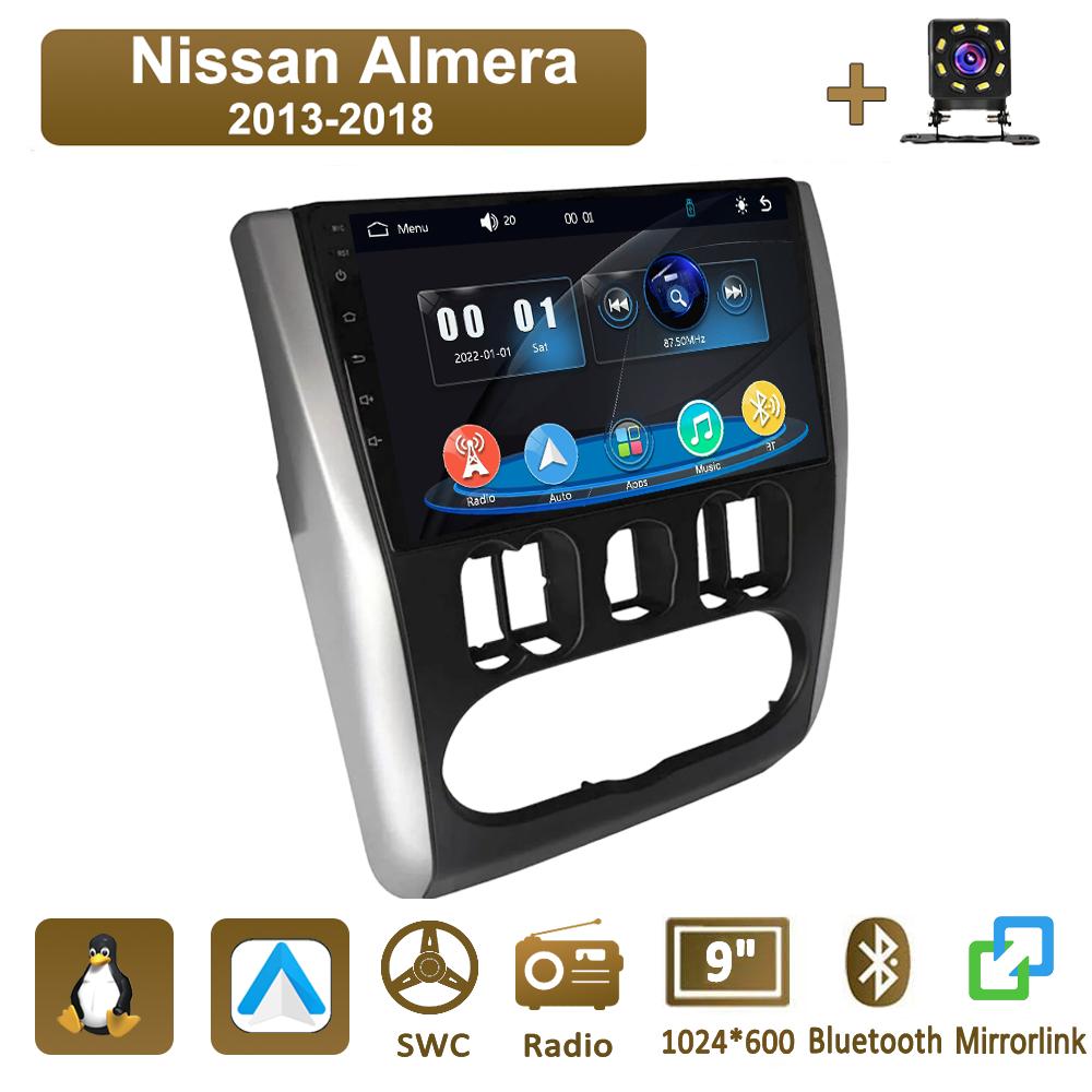 

Icreative Car Radio Multimedia MP5 Player Head Unit Stereo BT For Nissan Almera 2013-2018 серебряный