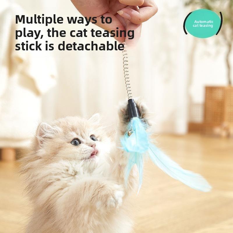 Katzenspielzeug zur Selbstunterhaltung und gegen Langeweile, Saugknöpfe, Katzenspielzeug, Lange Stäbe aus Stahldraht, Spielzeug, Energieverbrauchende Katzenprodukte