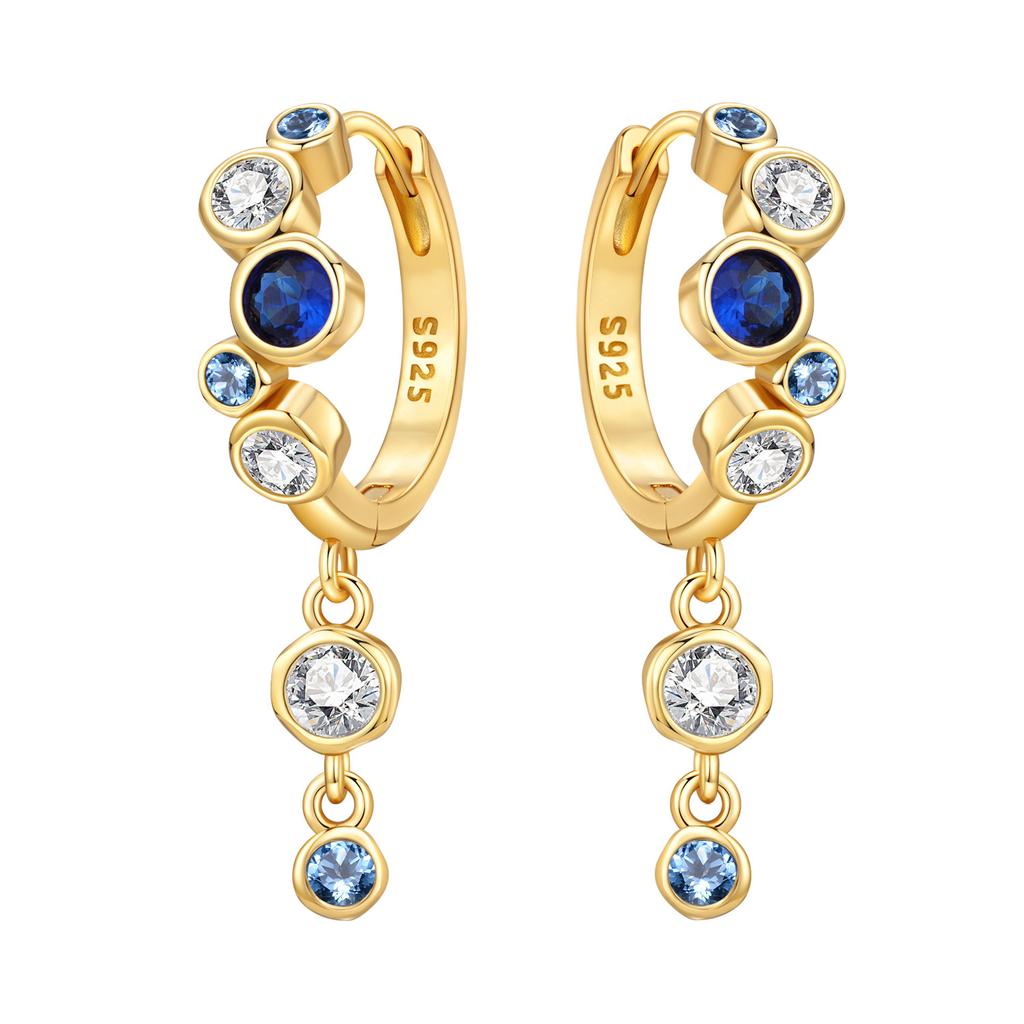 Orstarry 925 Sterling Silver Sparkling Star Tassel Drop Earrings Women Earring Birthday Party Fashion Jewelry Fine Original Gift