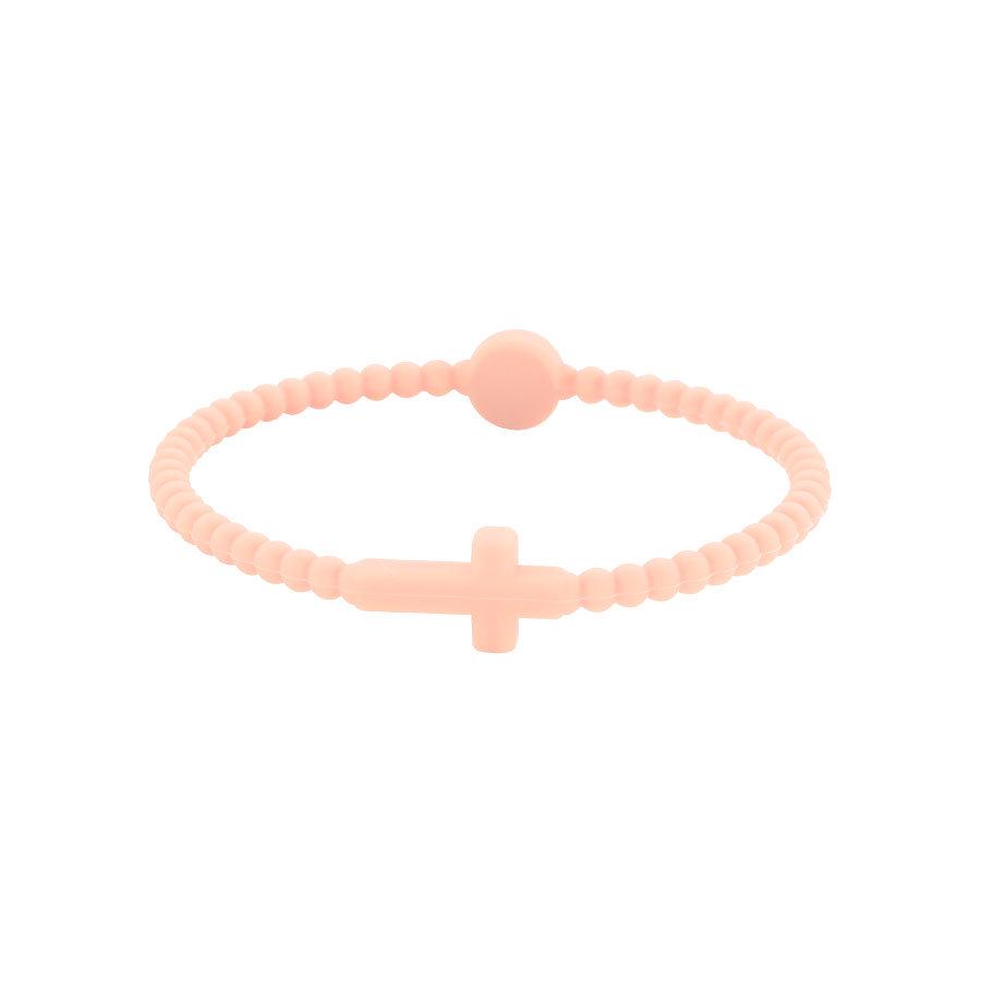 Children's Silicone Cross Thin Macaron Color Wristband Bracelet