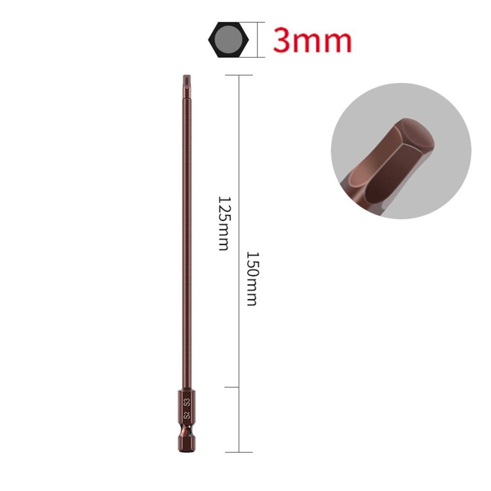 150mm 1.5-6mm Hex Head Screwdriver Bits 1/4 Hex  Magnetic Screwdriver Drill Bits Screw Driver Wrench Drill Bits Power Tool Parts