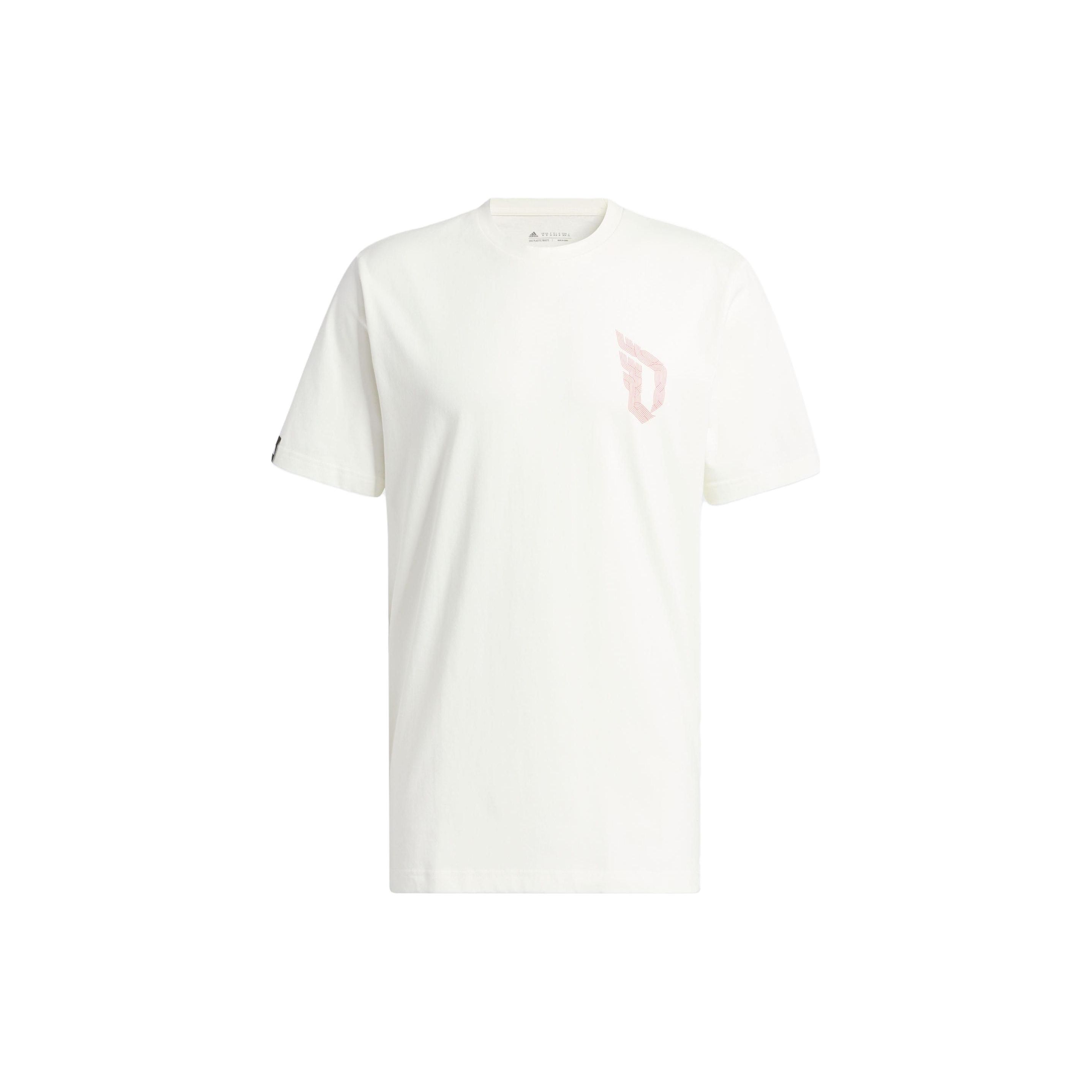

Adidas Футболка с рисунком Дэмиана Лилларда, мужские топы, нефритово-белые II7790 XL
