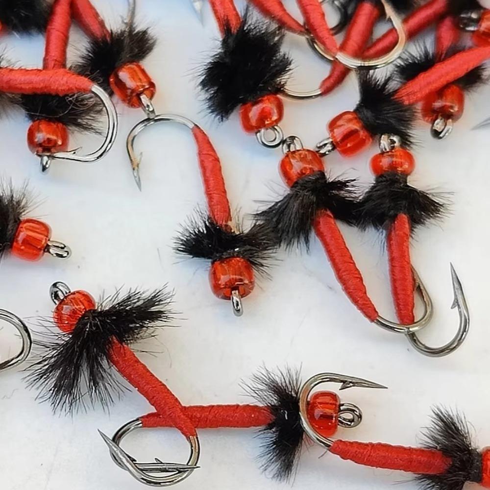 10pcs Bionic Design Bionic Fly Fishing Bait Insect Worm Flies Swim Baits  Fly Fishing