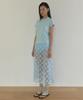 Lonkeu Rose Lace Layered Skirt (Sky Blue)