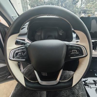 Hand-stitched Black Comfy Breathable Leather Breathab Car Steering Wheel Cover For Chery Tiggo 3 4 5 7 Pro 8