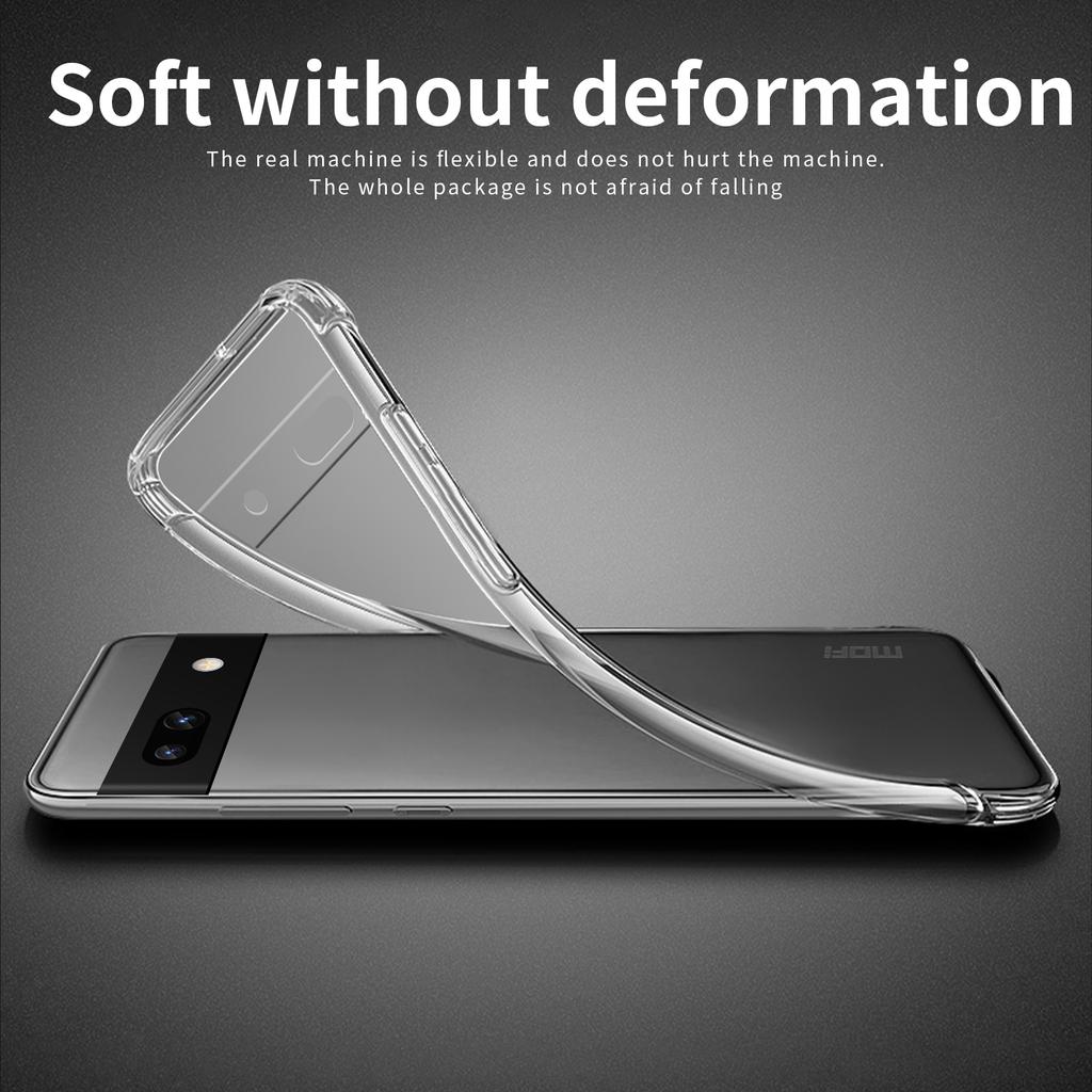 MOFI Clear Phone Case for Google Pixel 8a Anti-Scratch Cover TPU Phone Shell