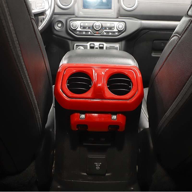 ABS Car Gear Shift Decoration Front Cup Holder Window Switch Cover For Jeep Wrangler JL 2018 Up For JT Gladiator Interior Accessories