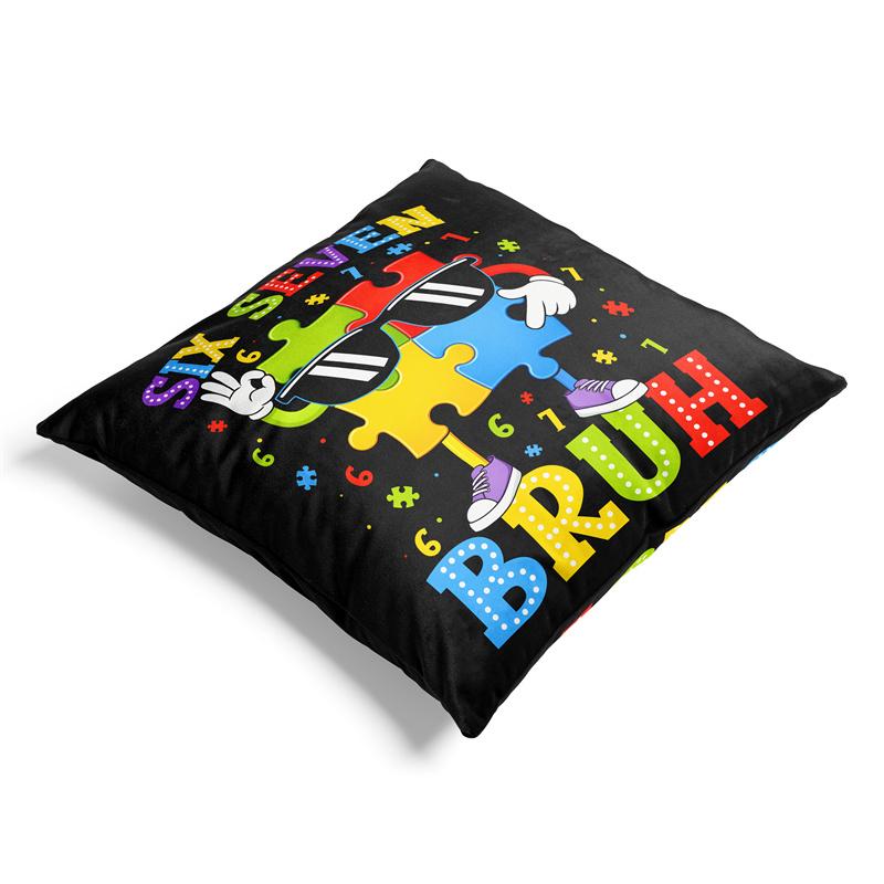 Aertemisi 18'' x 18'' Six Seven Bruh 67 Autism Puzzle Square Throw Pillow Cushion Covers Cases Pillowcases 45cm x 45cm