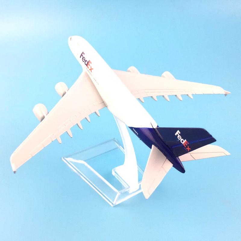 A380 Fedex Express Airline Model Plane Aircraft Kids Toys 16cm Alloy Metal Model Plane W Stand Aircraft Toys Birthday Gift
