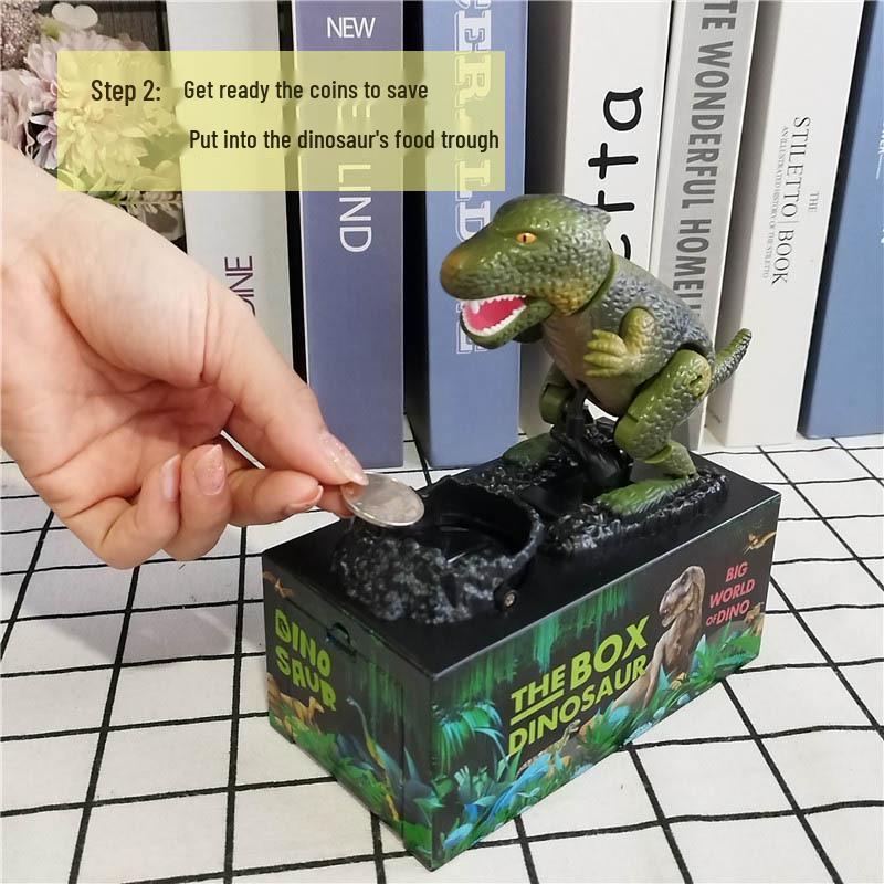 Dinosaur & Dog Money-Eating Piggy Bank: Fun Electric Cartoon Toy