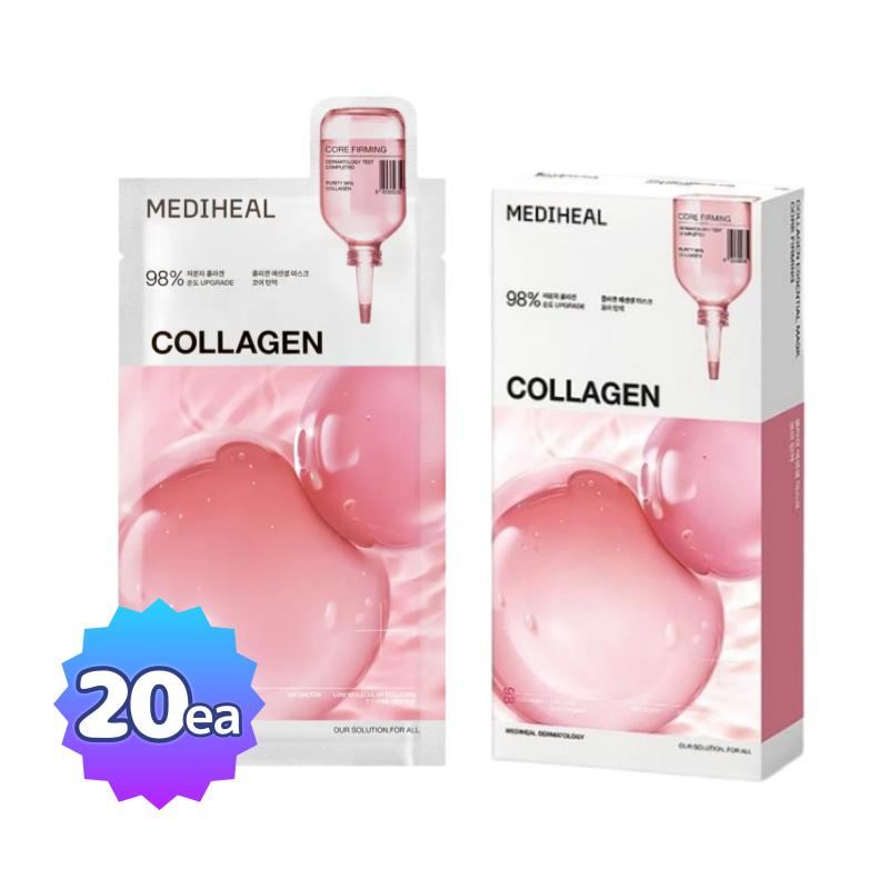 [MEDIHEAL] Collagen Essential Mask 24ml x 20ea Intensive Firming & Elasticity Boosting Bulk Set