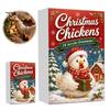 Christmas Countdown Calendar Set Chicken Advent 2026, 24 Unique 2D Acrylic Holiday Surprise Gift Ornaments, Cute Tree Decorations for Kids, Decorative