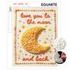 DIY Diamond Painting Kit Moon Star Love Quote. Sparkling Diamond Art for Adults and Beginners. Handmade Home Wall Decor and Gifts