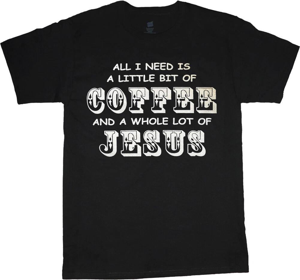 Big and Tall T-shirt Mens Graphic Tees Funny Coffee Jesus King Size Big Guy Tee