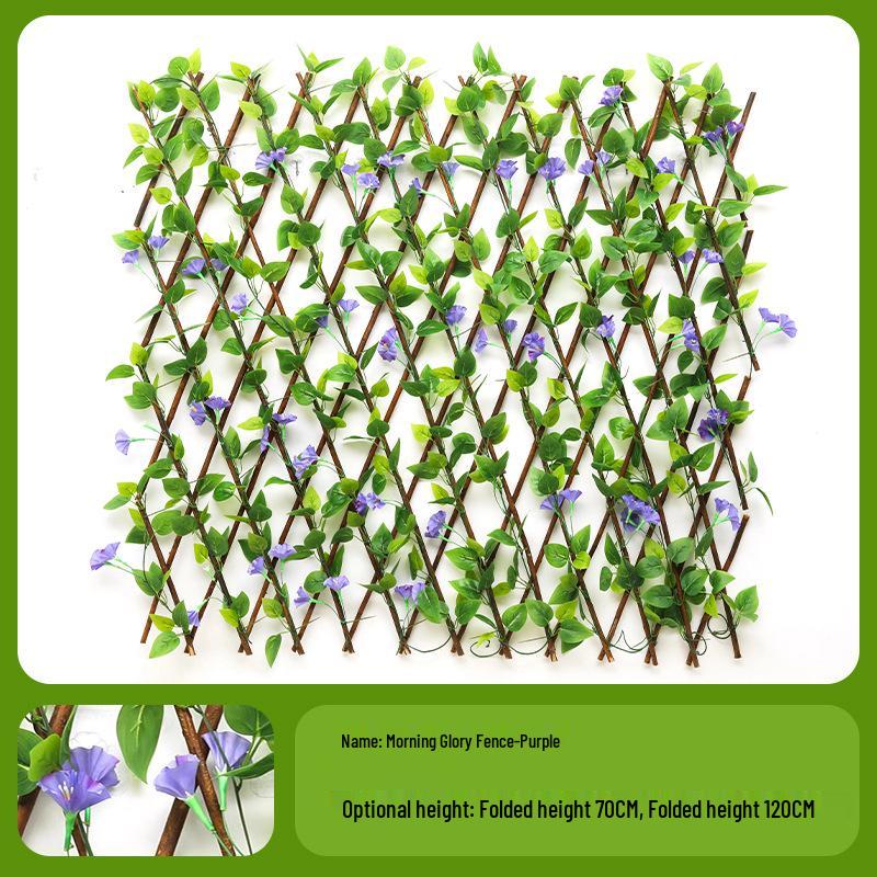 Expandable Pastoral Ivy Leaf Fence: Outdoor Green Hedge for Garden or Courtyard Decoration
