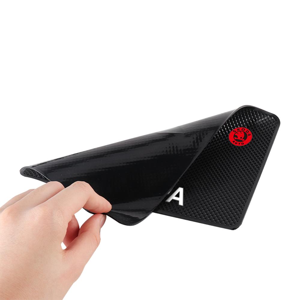 Car Anti-Slip Grip Pad Storage Mat Dashboard Phone Holder Accessory For Skoda Kodiaq Fabia Kamiq Karoq Octavia A5 A7 Rapid Scala xknp33