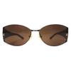 Used LOEWE Italian Sunglasses Rectangle Brown Python Pattern SLW165