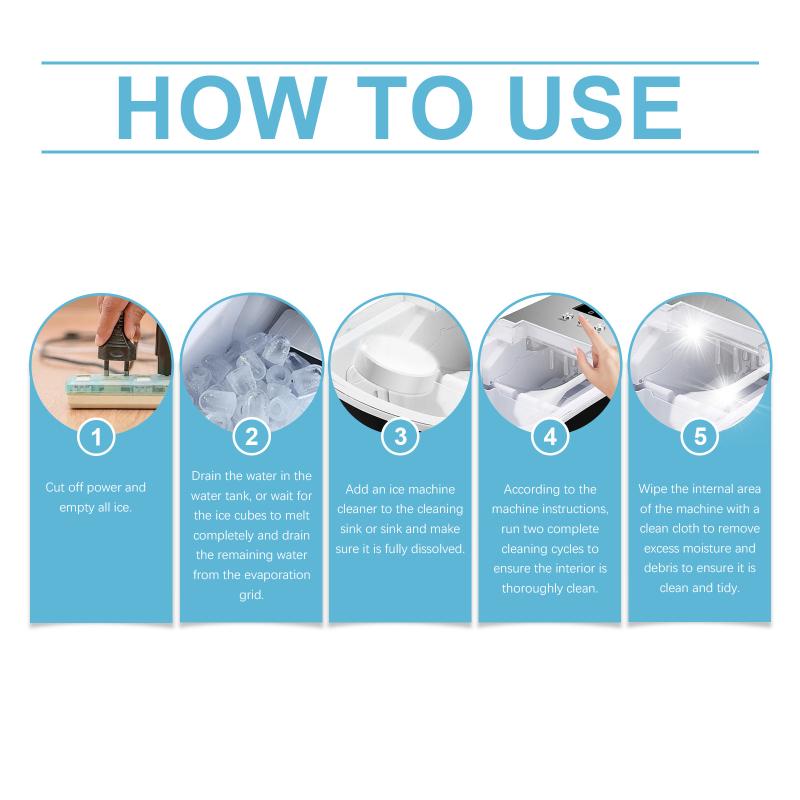 Ice Machine Descaler Tablets Powerful Deep Cleaning Odor Removal for Household Business Scenarios