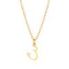 Gold Heart Alphabet Jewelry Necklace With O Chain For Female Fashion Accessory