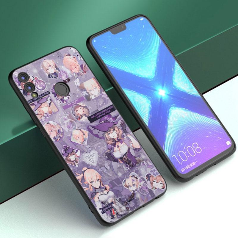 Genshin Impact Anime Case For Huawei Honor 10X Lite 7A 7S 8A 8S 8C 8X 9A 9C 10i 20i 30i 20S 20E 9X Pro 10 8 Lite Black Cover