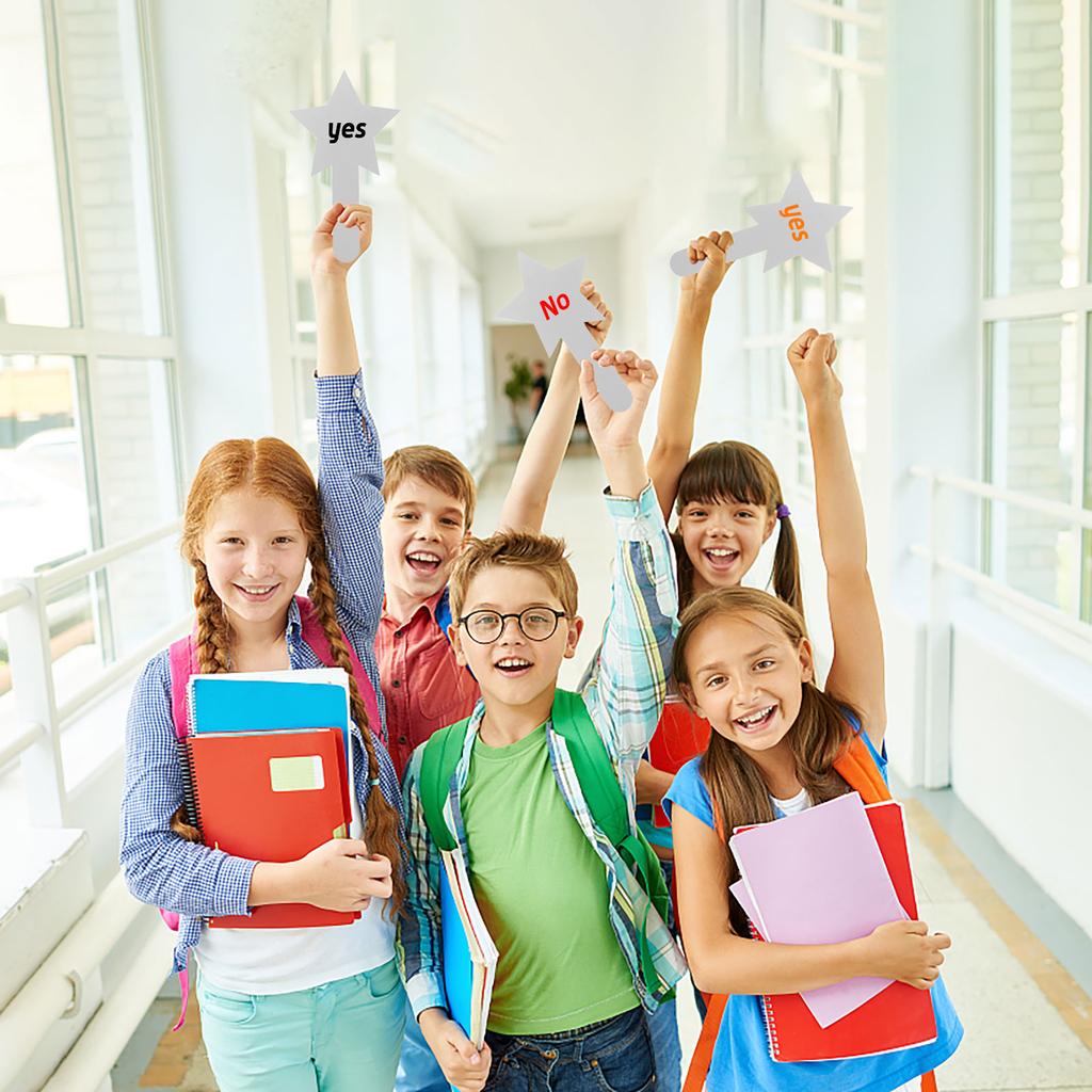 25 Pieces Star Shape Dry Erase Answer Paddles Handheld Double Sided Paddles Mini White Boards Small Dry Erase Board Auction Padd