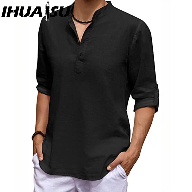 IHUASU Cotton T-shirt Men's Fashion Loose Shirt Printed Compassionate Shirt
